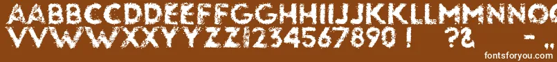 Glassbeads Font – White Fonts on Brown Background
