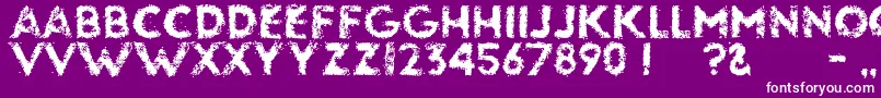 Glassbeads Font – White Fonts on Purple Background