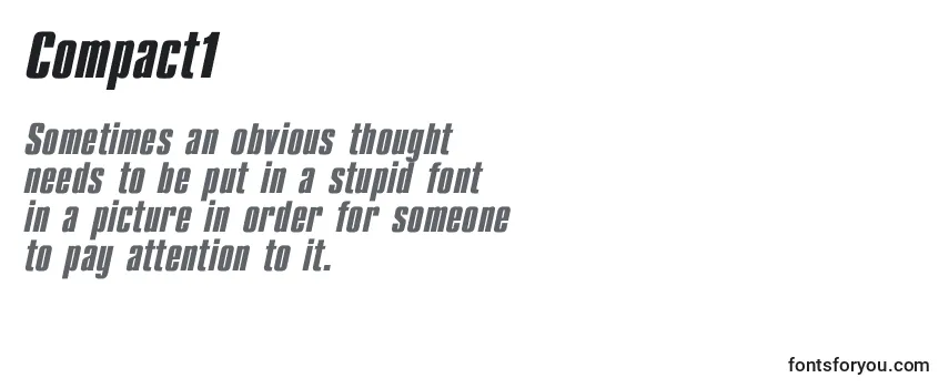 Review of the Compact1 Font