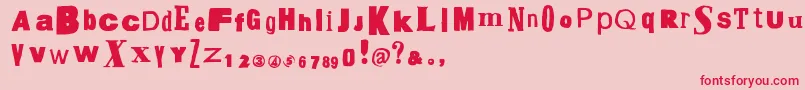 Headsurgery Font – Red Fonts on Pink Background