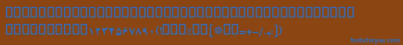 Шрифт BKarimBold – синие шрифты на коричневом фоне