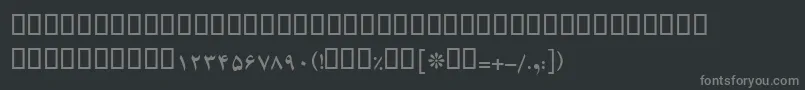 フォントBKarimBold – 黒い背景に灰色の文字