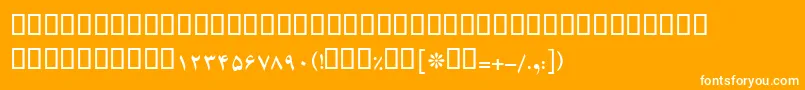 BKarimBold-Schriftart – Weiße Schriften auf orangefarbenem Hintergrund