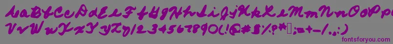 Frommomshand Font – Purple Fonts on Gray Background