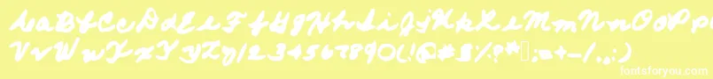 Frommomshand Font – White Fonts on Yellow Background