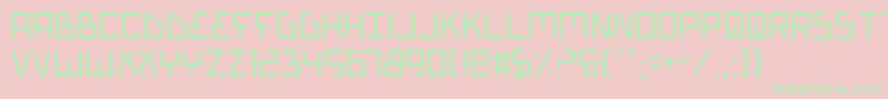 Biotypl-Schriftart – Grüne Schriften auf rosa Hintergrund