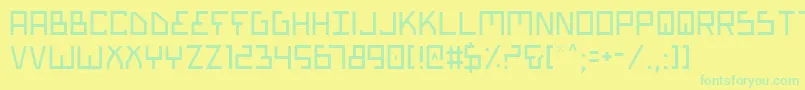 Biotypl Font – Green Fonts on Yellow Background