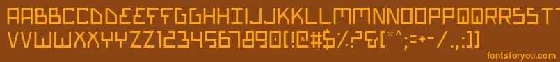 Biotypl Font – Orange Fonts on Brown Background