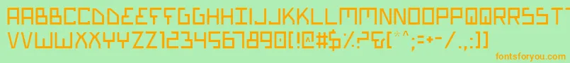 Biotypl Font – Orange Fonts on Green Background