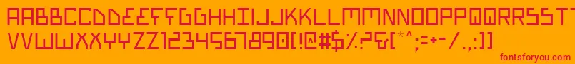 Biotypl Font – Red Fonts on Orange Background