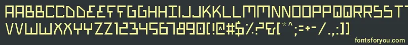 Biotypl Font – Yellow Fonts on Black Background