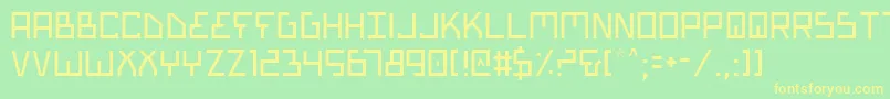 Biotypl Font – Yellow Fonts on Green Background