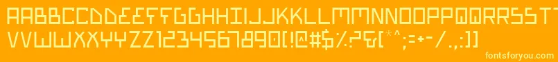 Biotypl Font – Yellow Fonts on Orange Background
