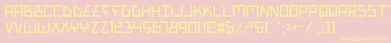 Biotypl Font – Yellow Fonts on Pink Background