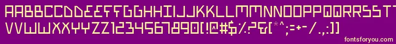 Biotypl Font – Yellow Fonts on Purple Background