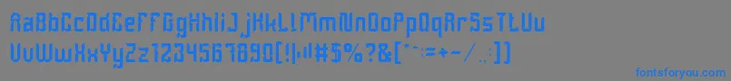 フォントDayakShieldLight – 灰色の背景に青い文字