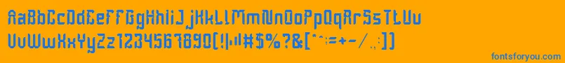 More about DayakShieldLight Font DayakShieldLight Font – Blue Fonts on Orange Background