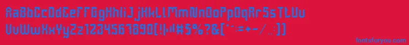 DayakShieldLight Font – Blue Fonts on Red Background