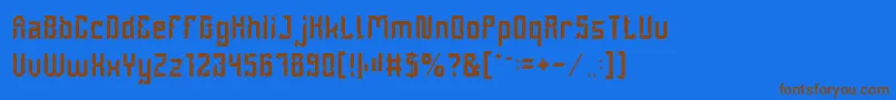DayakShieldLight Font – Brown Fonts on Blue Background