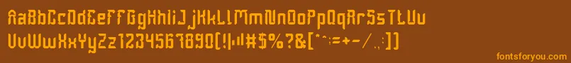 DayakShieldLight Font – Orange Fonts on Brown Background