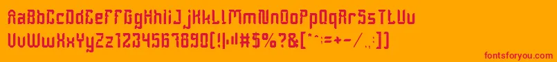 DayakShieldLight Font – Red Fonts on Orange Background