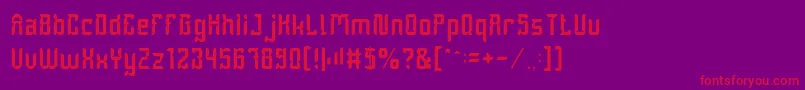 DayakShieldLight Font – Red Fonts on Purple Background