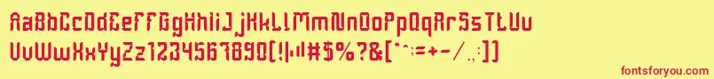 DayakShieldLight Font – Red Fonts on Yellow Background