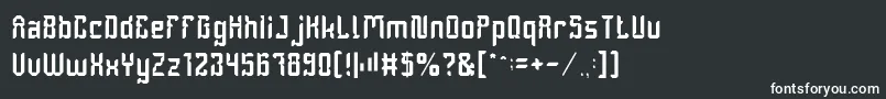 フォントDayakShieldLight – 黒い背景に白い文字