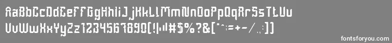 フォントDayakShieldLight – 灰色の背景に白い文字