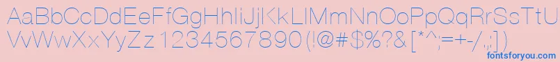 VantaThinPlain.001.001-Schriftart – Blaue Schriften auf rosa Hintergrund