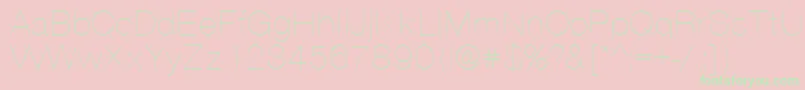 フォントVantaThinPlain.001.001 – ピンクの背景に緑の文字