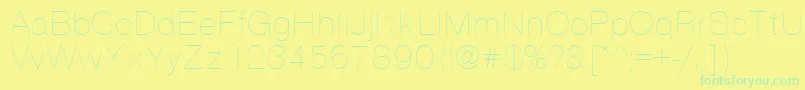VantaThinPlain.001.001 Font – Green Fonts on Yellow Background