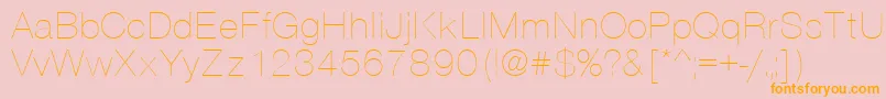 VantaThinPlain.001.001 Font – Orange Fonts on Pink Background