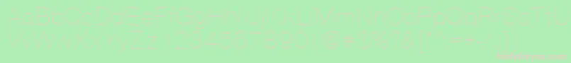 VantaThinPlain.001.001 Font – Pink Fonts on Green Background