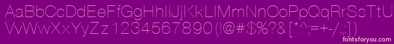 Fonte VantaThinPlain.001.001 – fontes rosa em um fundo violeta