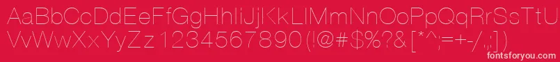 VantaThinPlain.001.001 Font – Pink Fonts on Red Background