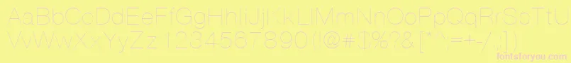 VantaThinPlain.001.001フォントについての詳細 フォントVantaThinPlain.001.001 – ピンクのフォント、黄色の背景