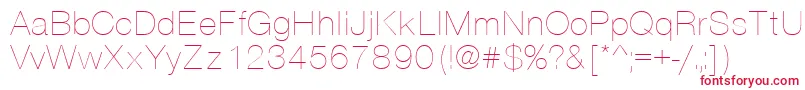 VantaThinPlain.001.001 Font – Red Fonts on White Background