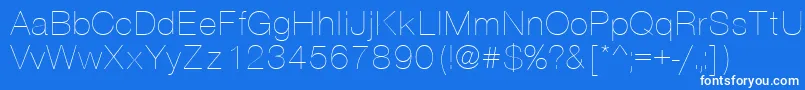 VantaThinPlain.001.001 Font – White Fonts on Blue Background