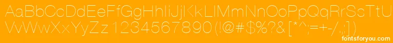 VantaThinPlain.001.001 Font – White Fonts on Orange Background
