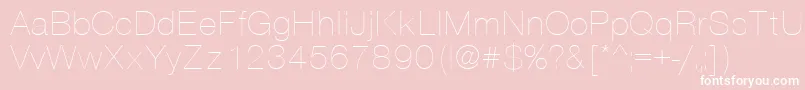 VantaThinPlain.001.001 Font – White Fonts on Pink Background