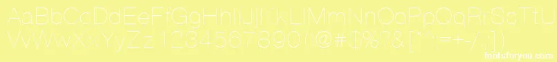 VantaThinPlain.001.001 Font – White Fonts on Yellow Background