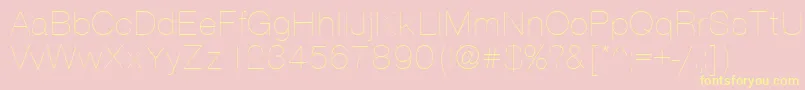 Fonte VantaThinPlain.001.001 – fontes amarelas em um fundo rosa