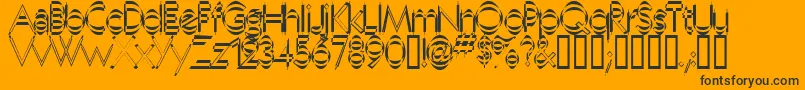 Neboman Font – Black Fonts on Orange Background