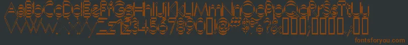 Шрифт Neboman – коричневые шрифты на чёрном фоне