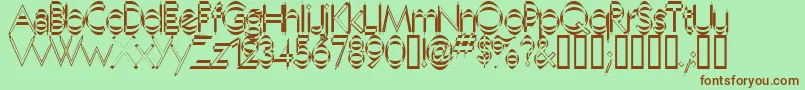 Neboman Font – Brown Fonts on Green Background