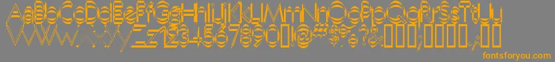 Neboman Font – Orange Fonts on Gray Background