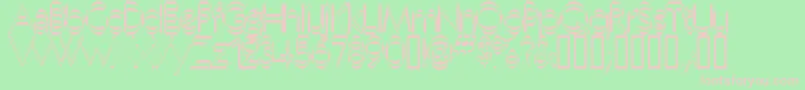 Neboman Font – Pink Fonts on Green Background