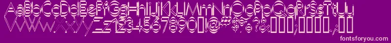 Neboman Font – Pink Fonts on Purple Background