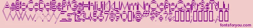 Neboman Font – Purple Fonts on Pink Background